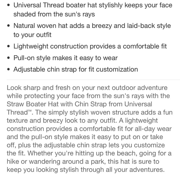 SALE WOVEN STRAW BOATER HAT - Picture 10 of 11